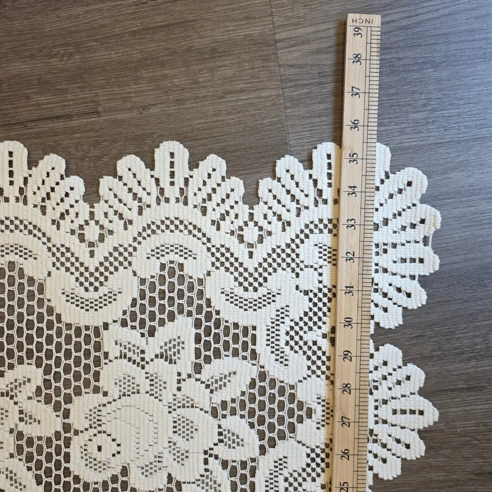 Heritage Lace Victorian Rose Square Tablecloth Cream 36x36 Cottagecore NWOT